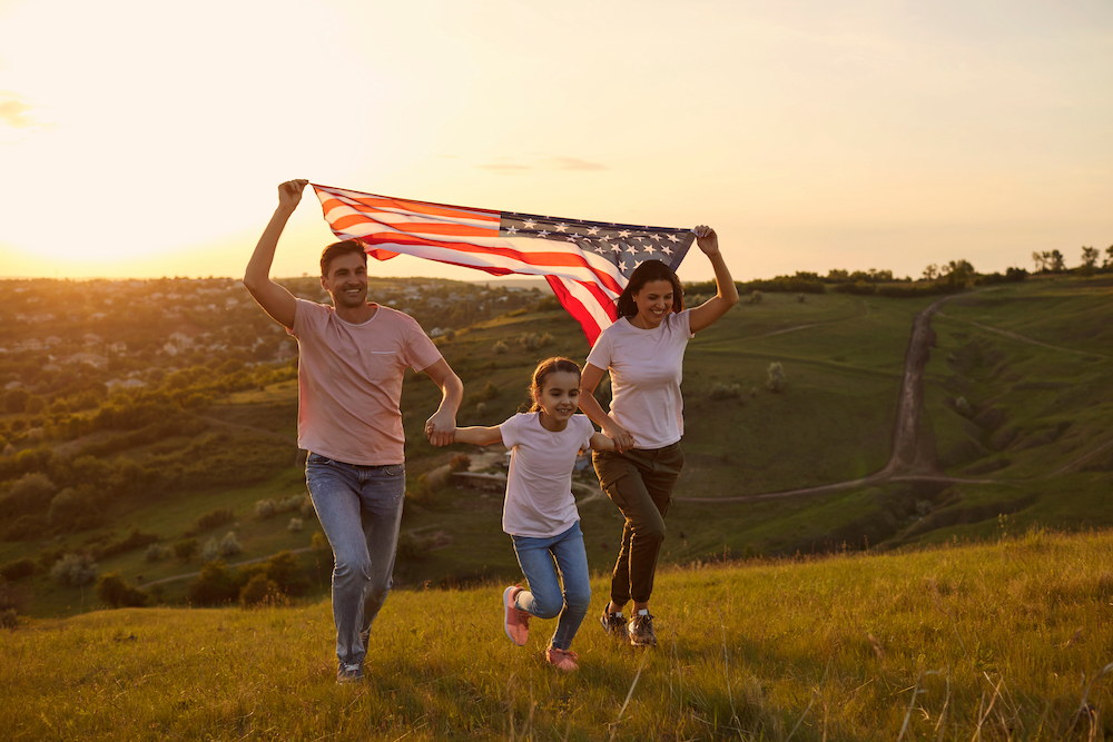 Family celebrating the Fourth of July | Fun Services Midwest