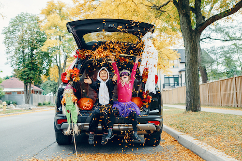 Children in Trunk of Car for Halloween Trick or Treating | Fun Services Midwest