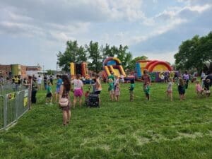 community events - image of people waiting in line at a community event