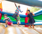 Kids Playing on Bounce House | Fun Services Midwest